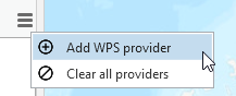 Add WPS provider menu