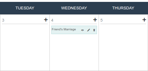 Event Calendar screenshot
