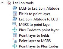 Lat Lon Tools processing toolbox