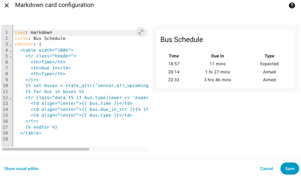 GitHub - mhzawadi/Home-Assistant-Bus-Stop-Times: List of bus arrivals ...