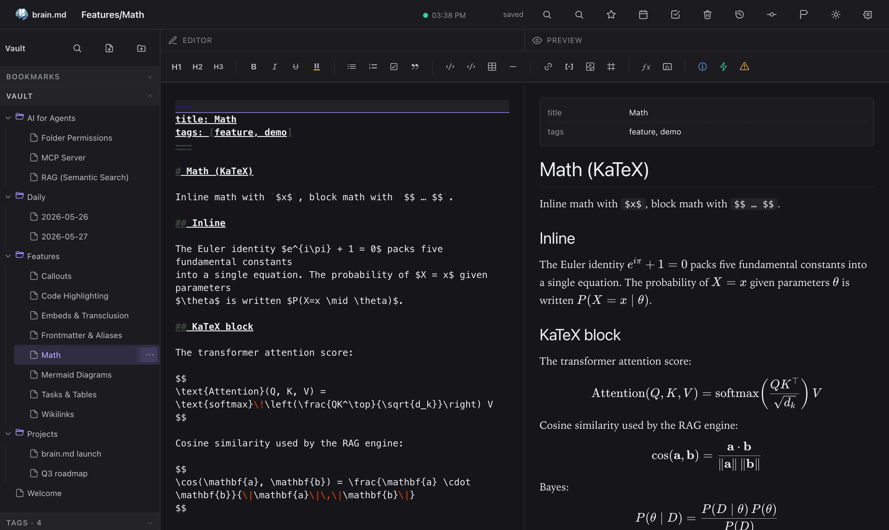 Math rendering