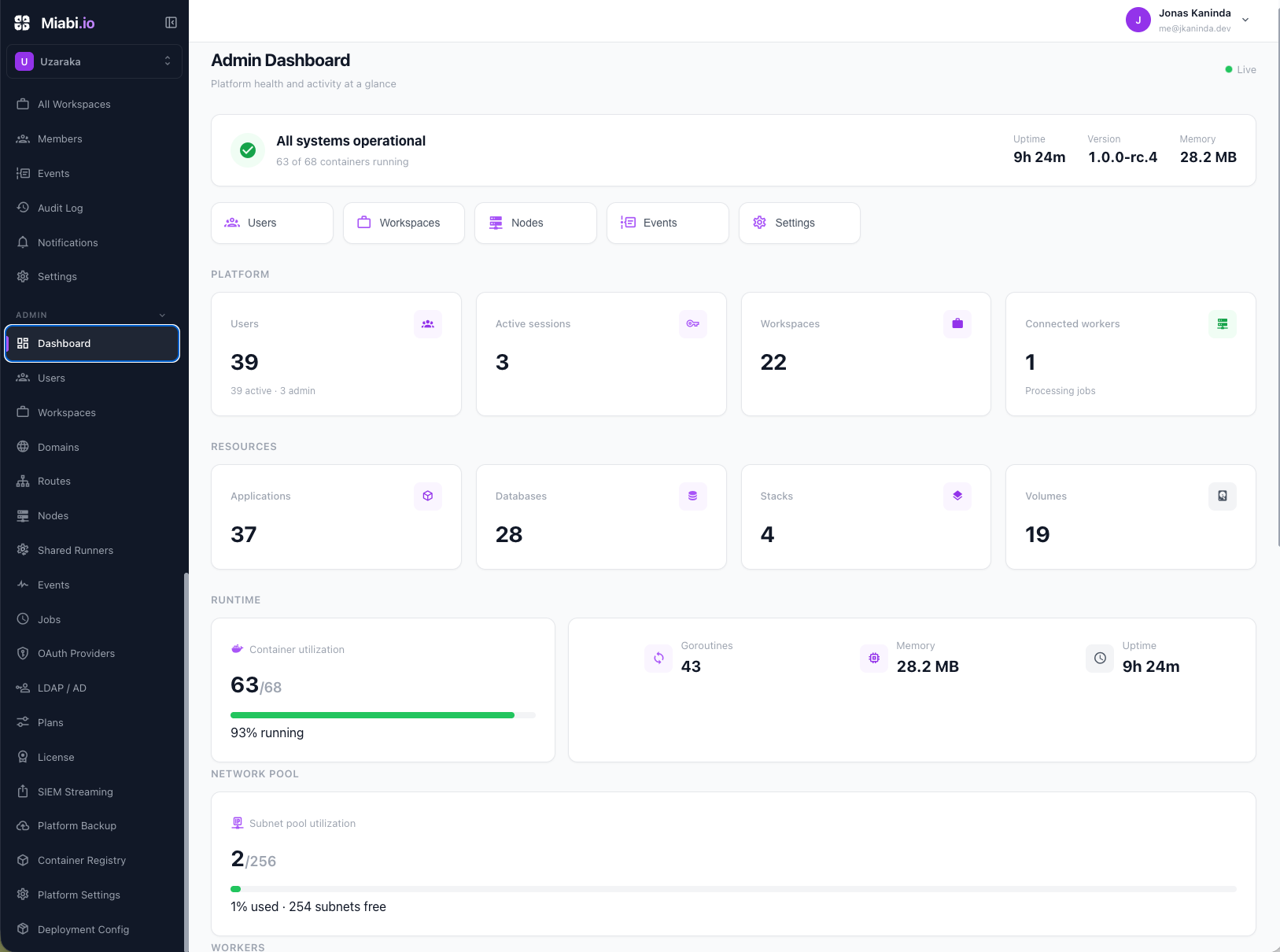 Platform admin
