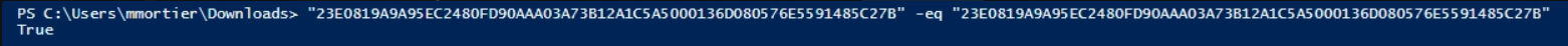 Résultat True dans PowerShell
