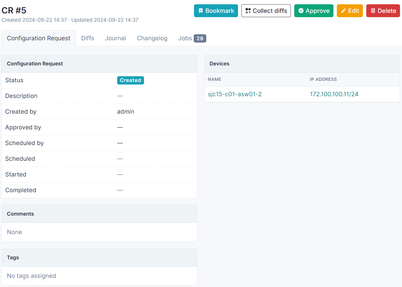 Screenshot of the CR