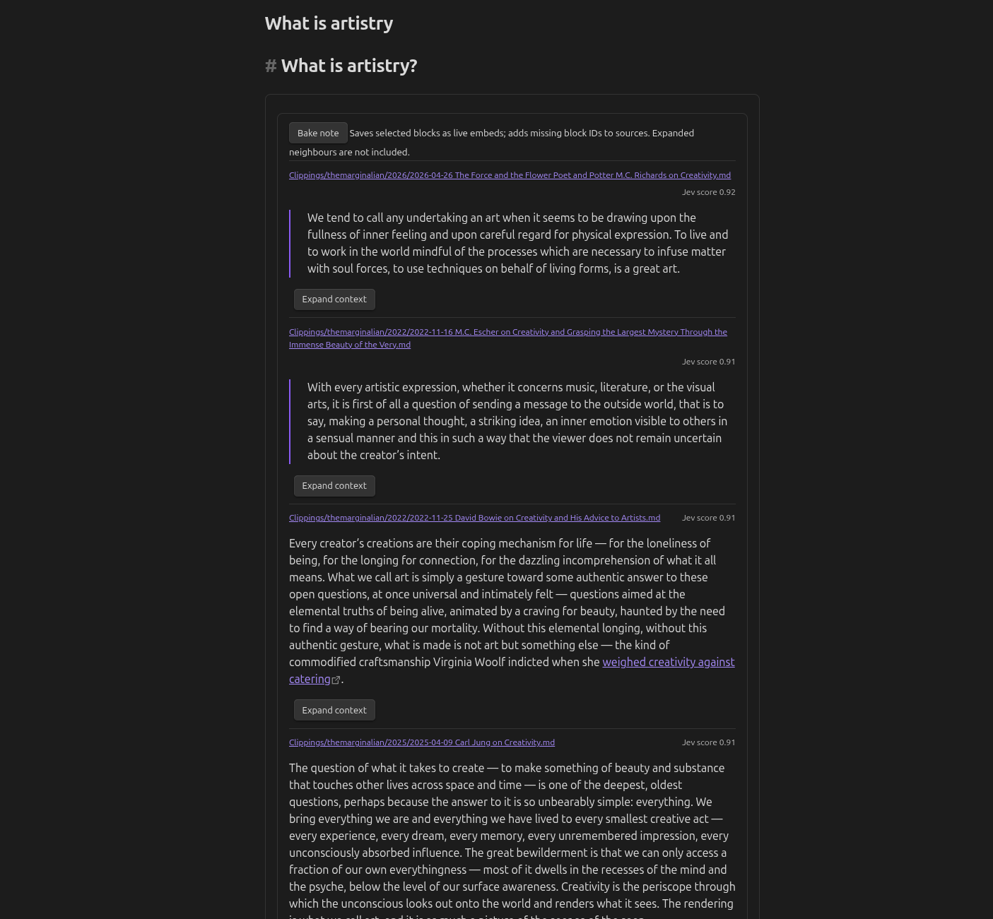 Read original passages matching “What is artistry?”.