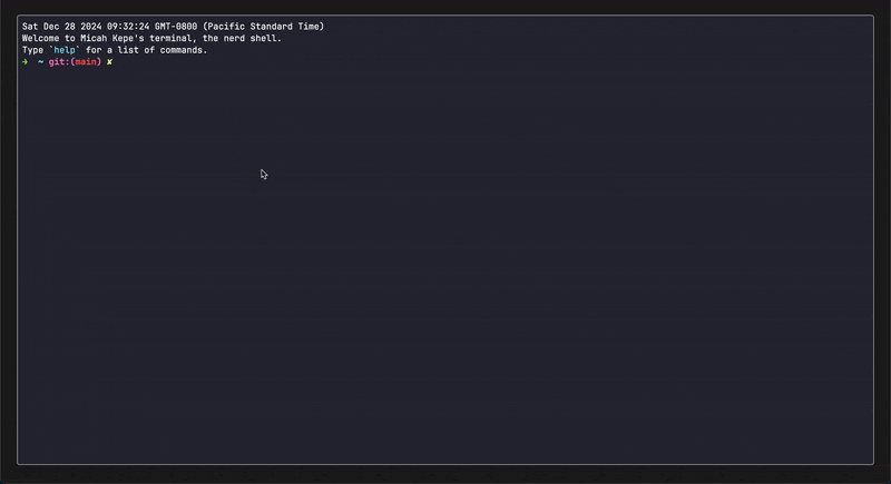Demo of term-website in action