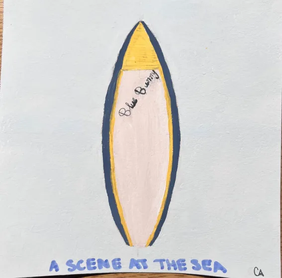 painting of scene at the sea