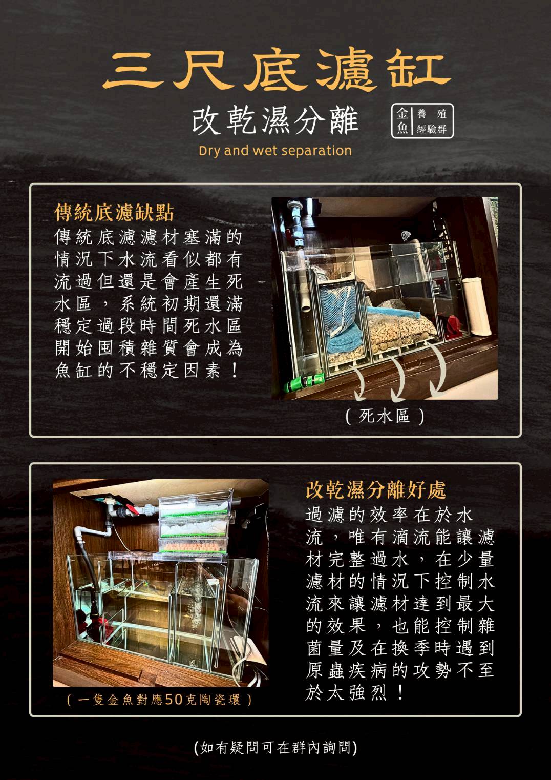 三尺底濾改乾濕分離