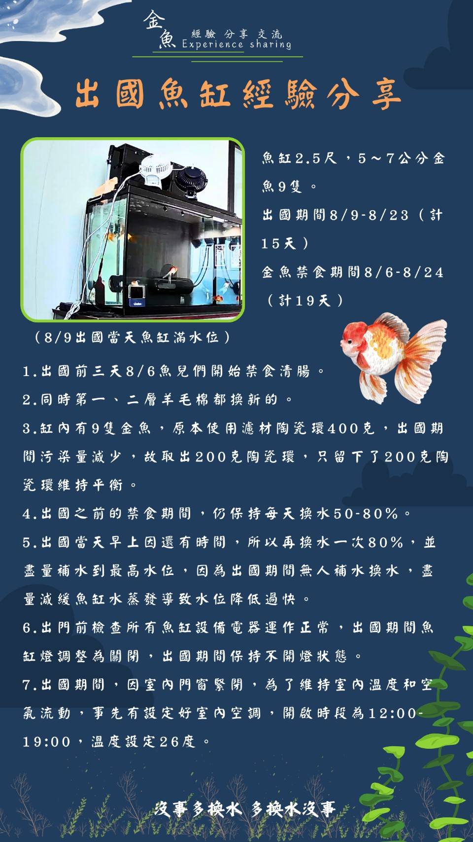 出國回國魚缸經驗分享1