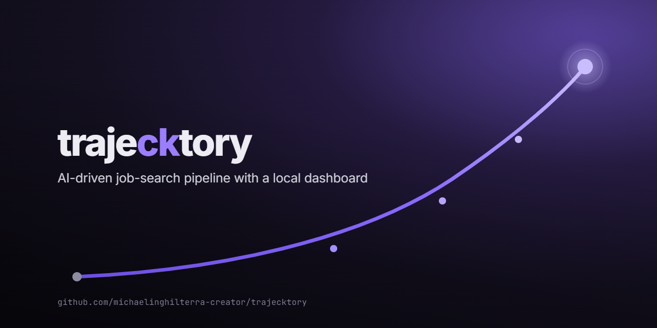 trajecktory: run your whole job search from one local dashboard