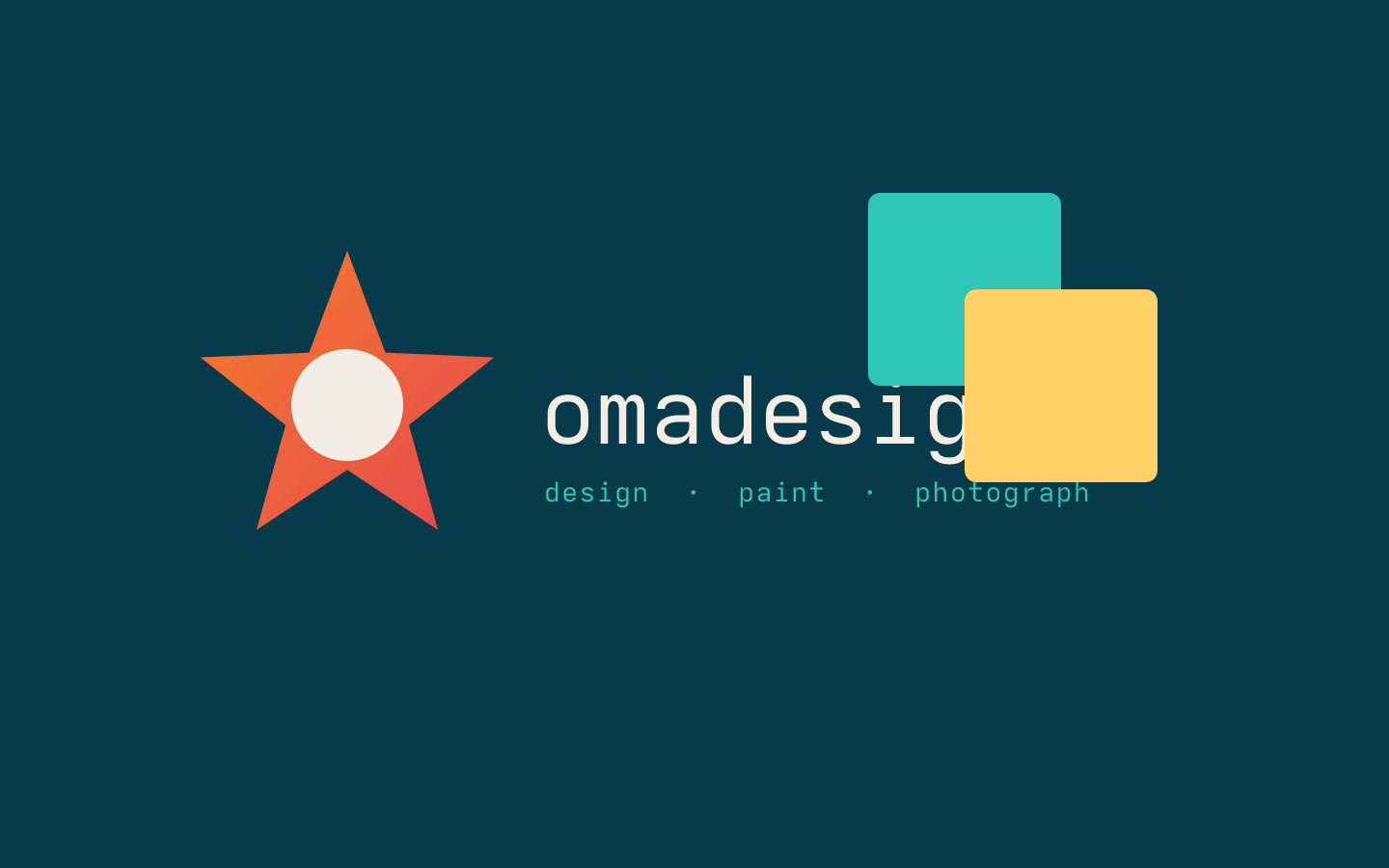 omadesign welcome screen. Make something, 52 templates, New document presets