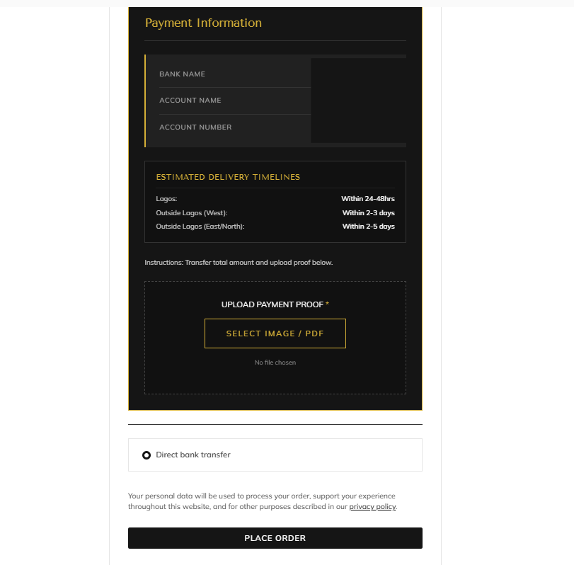 WooCommerce Payment Proof Checkout Preview