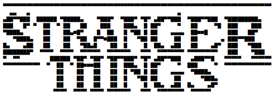 Stranger Things Logo in ASCII