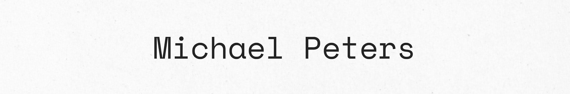 Michael Peters Banner