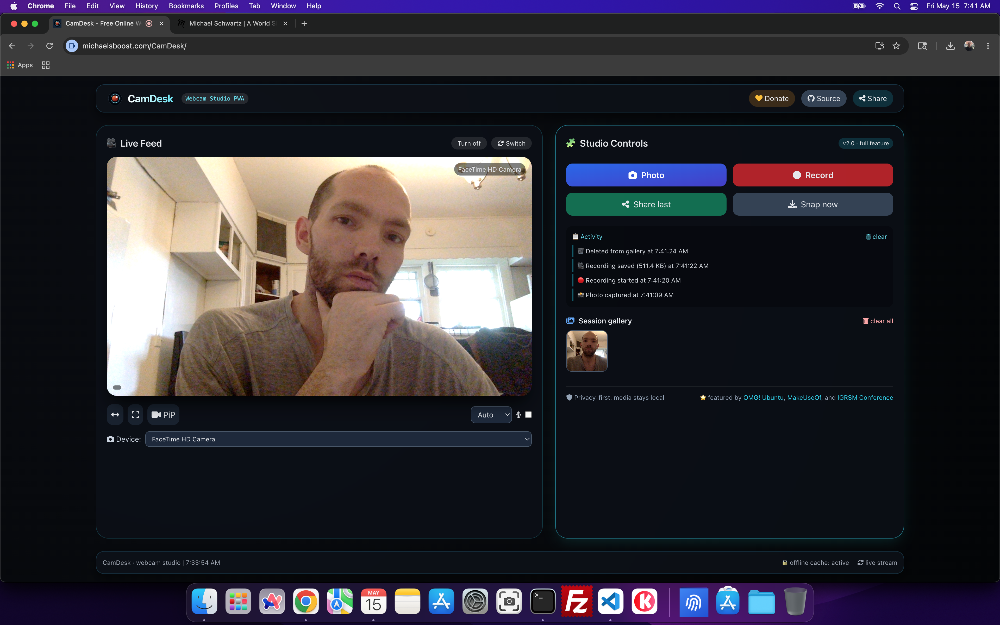 CamDesk Screenshot
