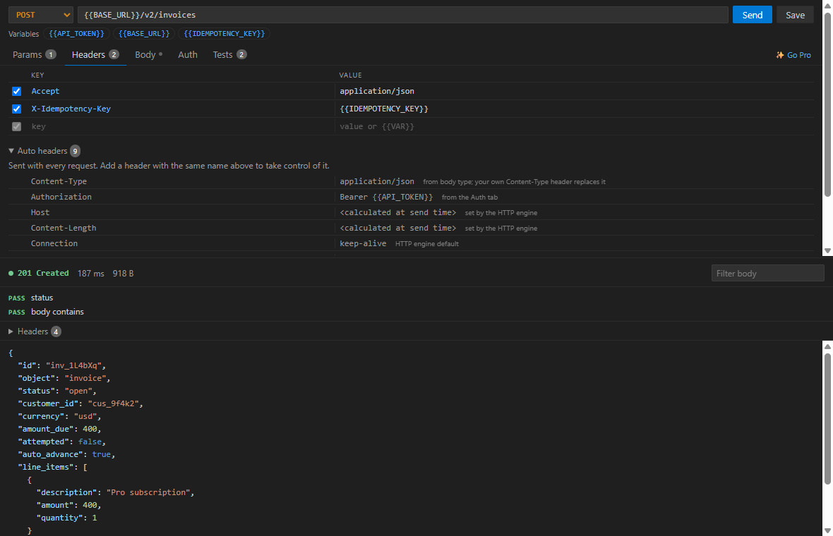 Auto headers: full control over the wire request