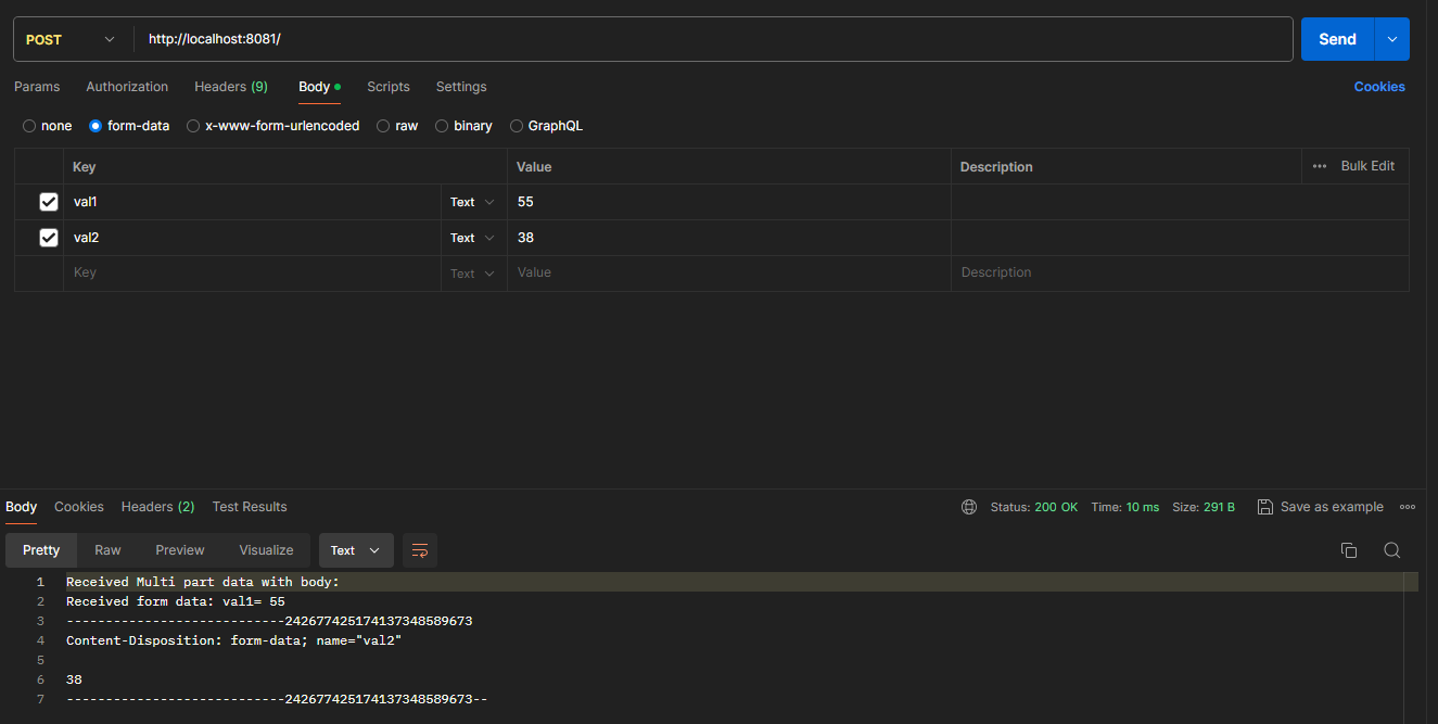 PUT Request with Multipart/Form-Data