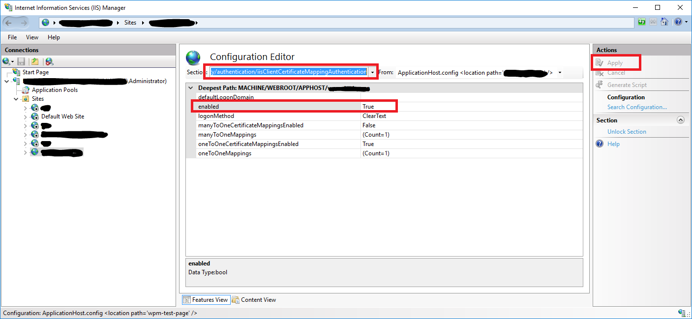 Configuration Editor Mapping