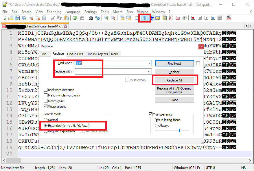 Configuration Editor Mapping OneToMany Add Base64 Line