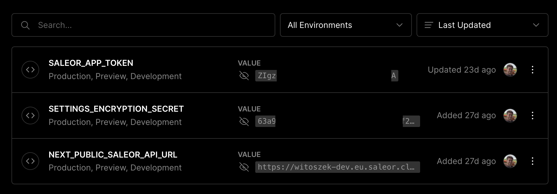 Vercel env variable final configuration