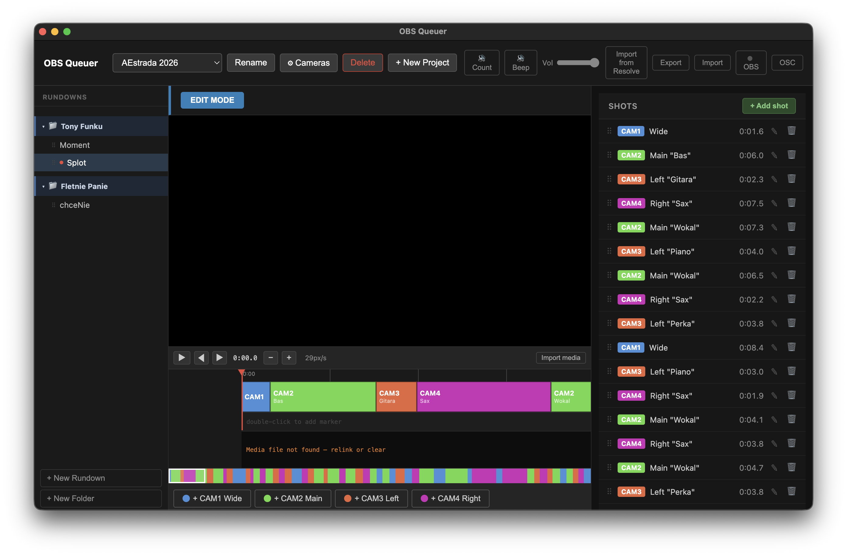 Edit mode