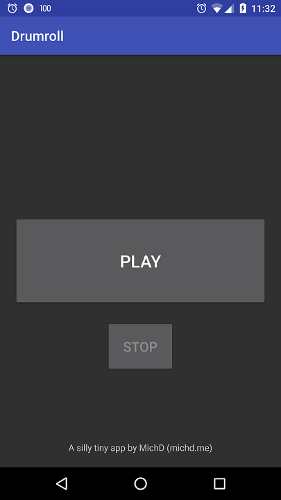 Screenshot display the play and stop buttons