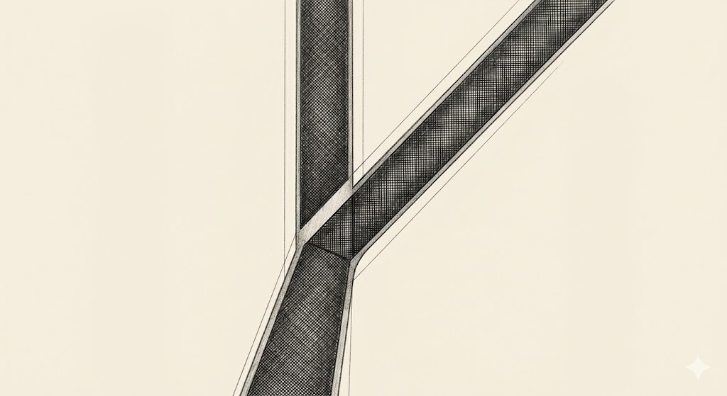 The fork in the road — two directions diverging; choosing your certification path is a deliberate decision, not a default.
