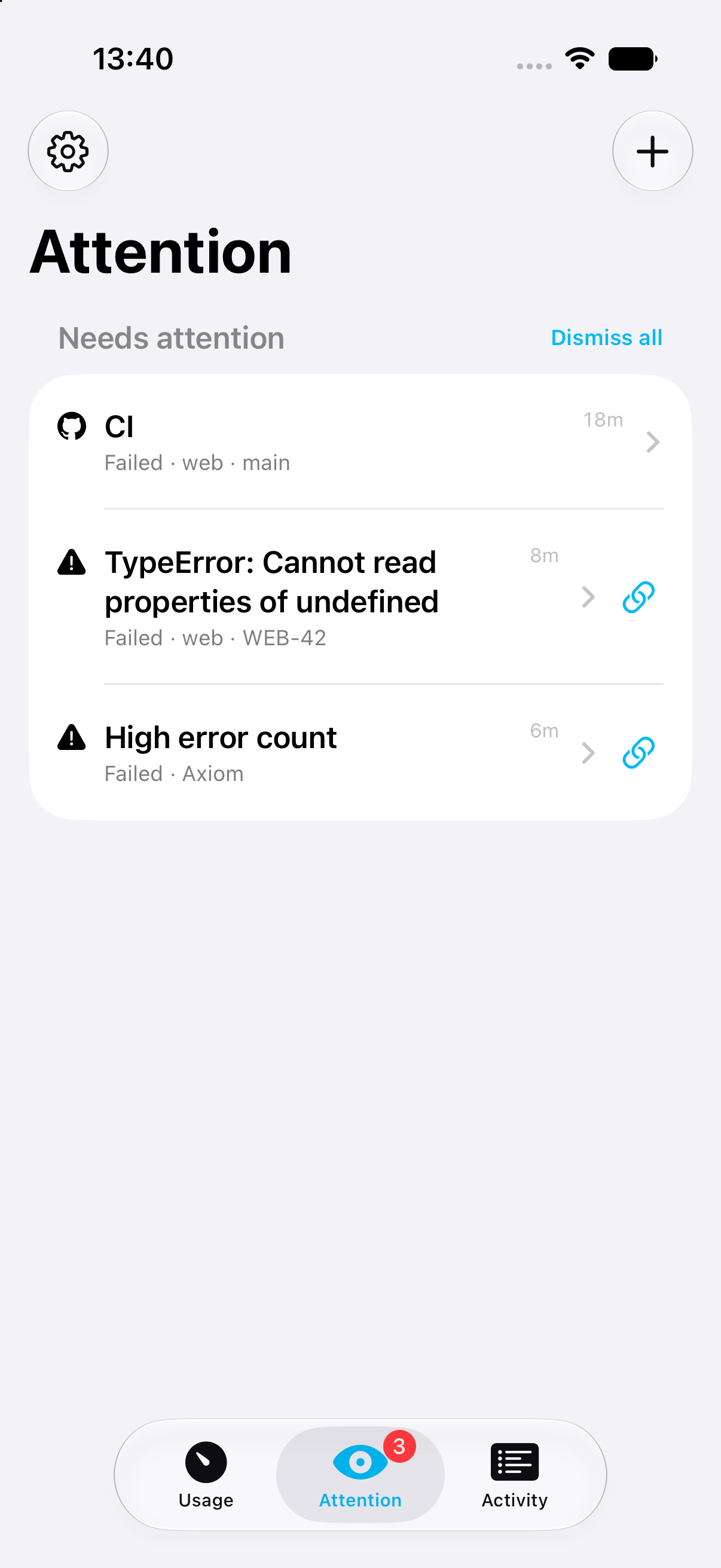 iPhone Attention — needs you