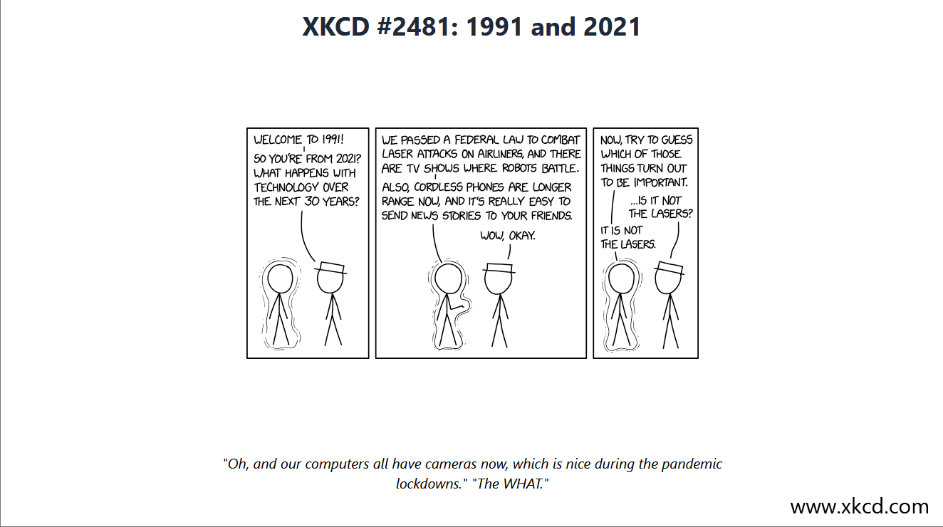 Screenshot of the xkcd viewer