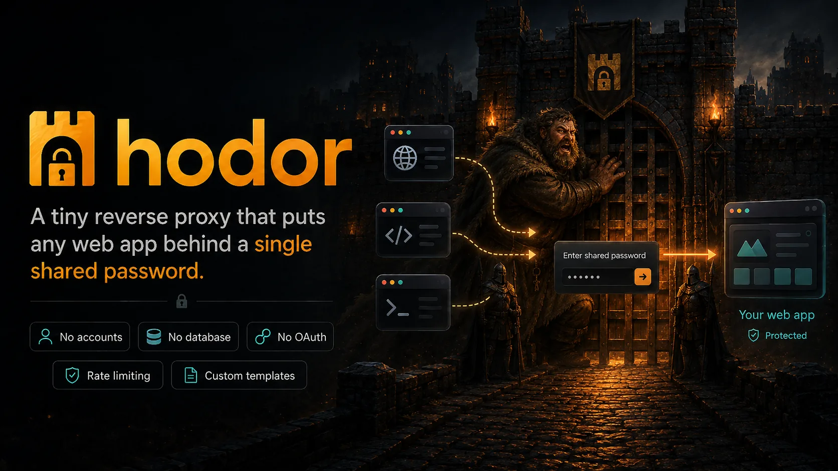 Hero image for the hodor reverse proxy