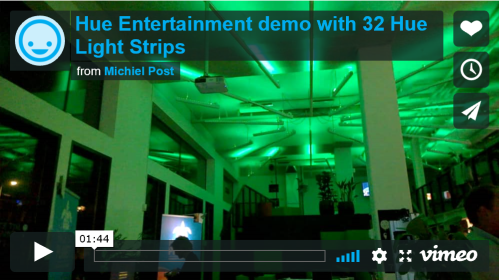 Hue Entertainment demo with 32 Hue Light Strips