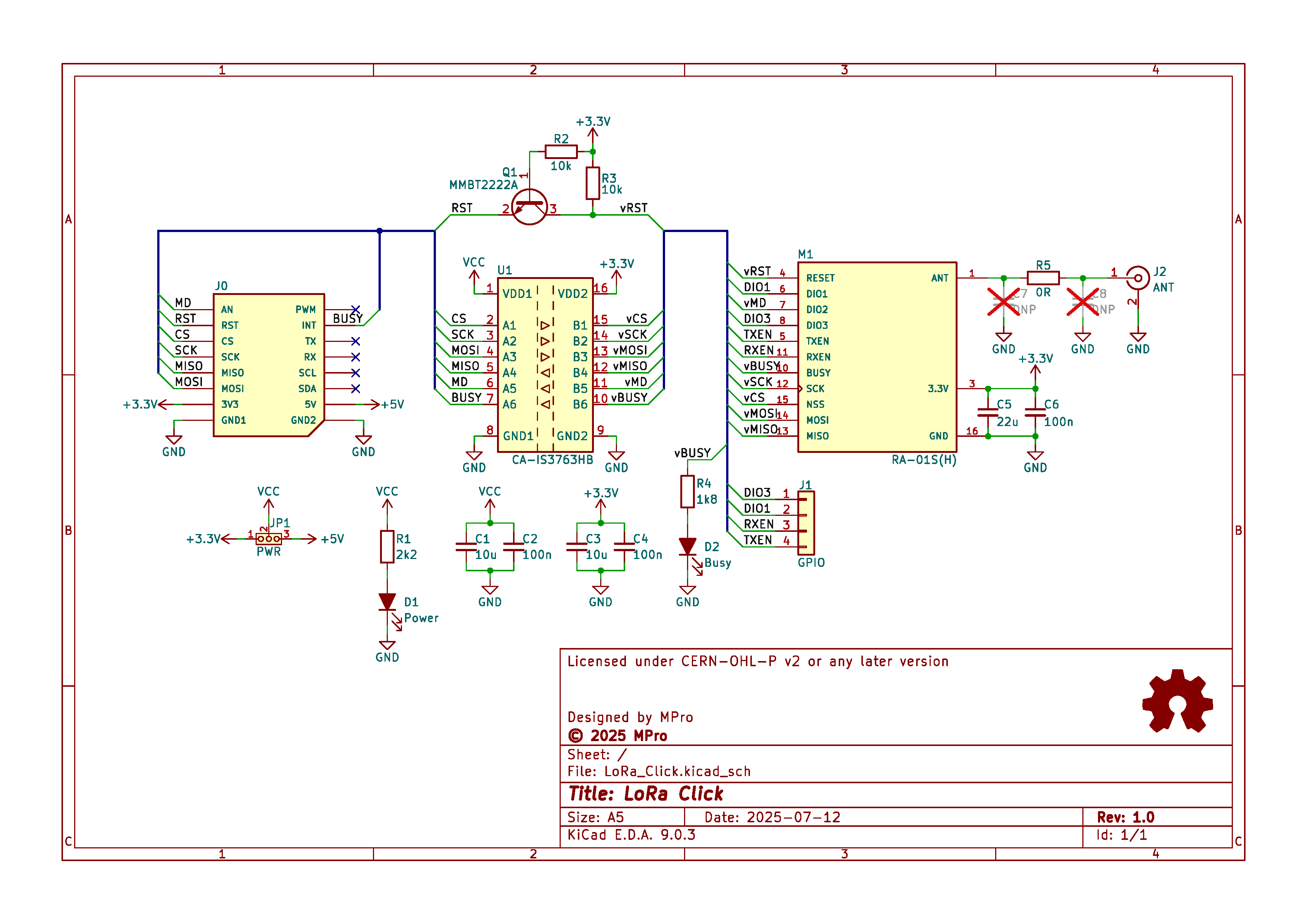LoRa Click, from the project README