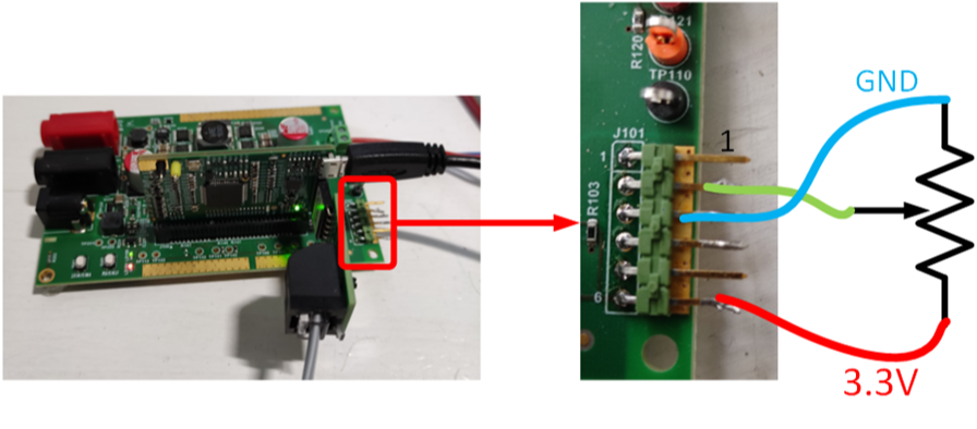 EPC9531 Test Fixture Connections - Top View