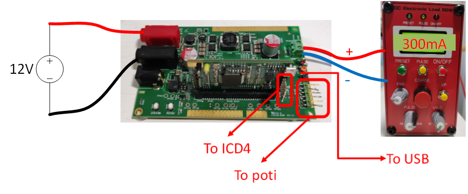 EPC9531 Test Fixture Connections - Top View