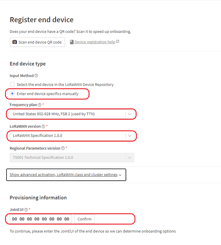 device specifics manually