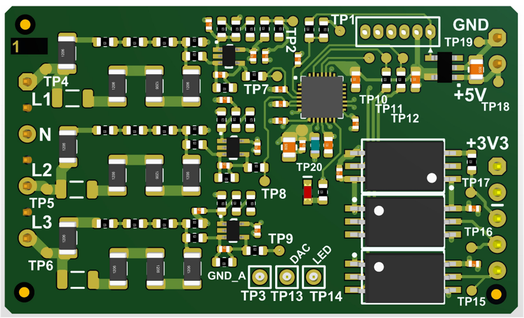 dsPIC33C Isolated Voltage Acquisition Board