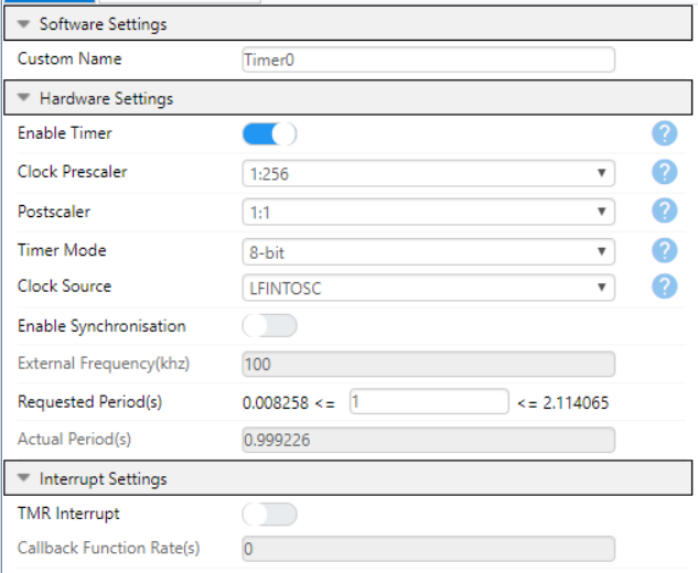 TMR0 Configuration