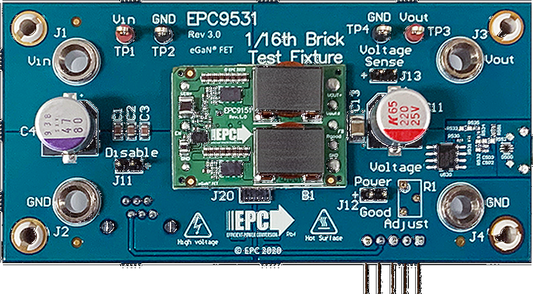 EPC9151 mounted on EPC9531 Test Fixture