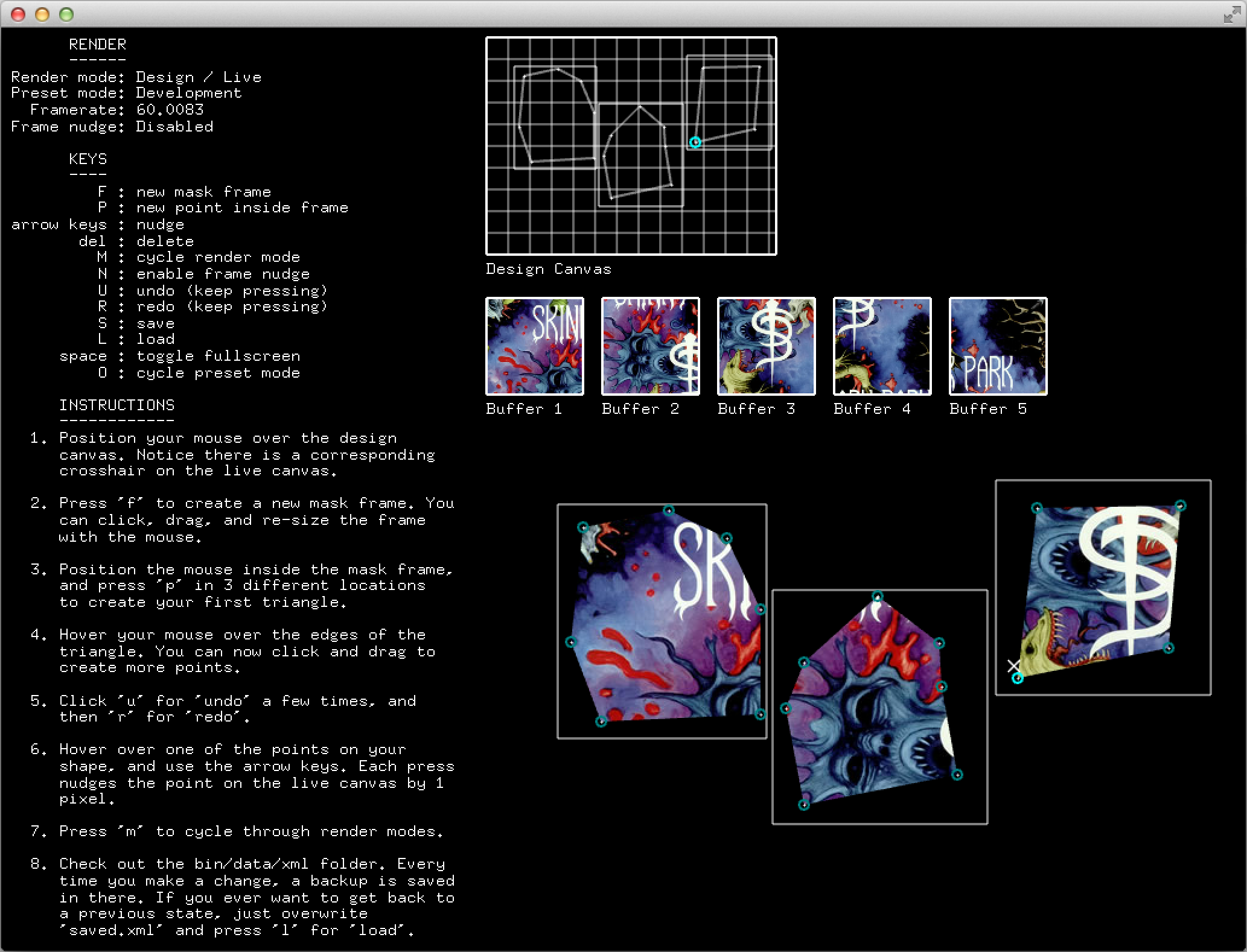 A screenshot of the mask designer UI