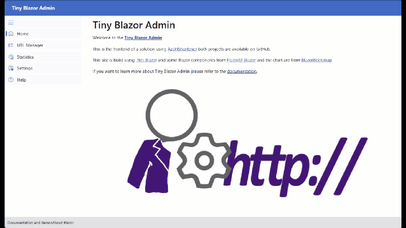 Tiny Blazor Admin looks