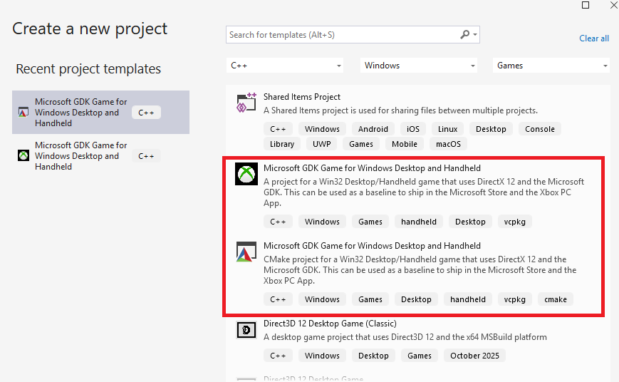 VS Project Templates