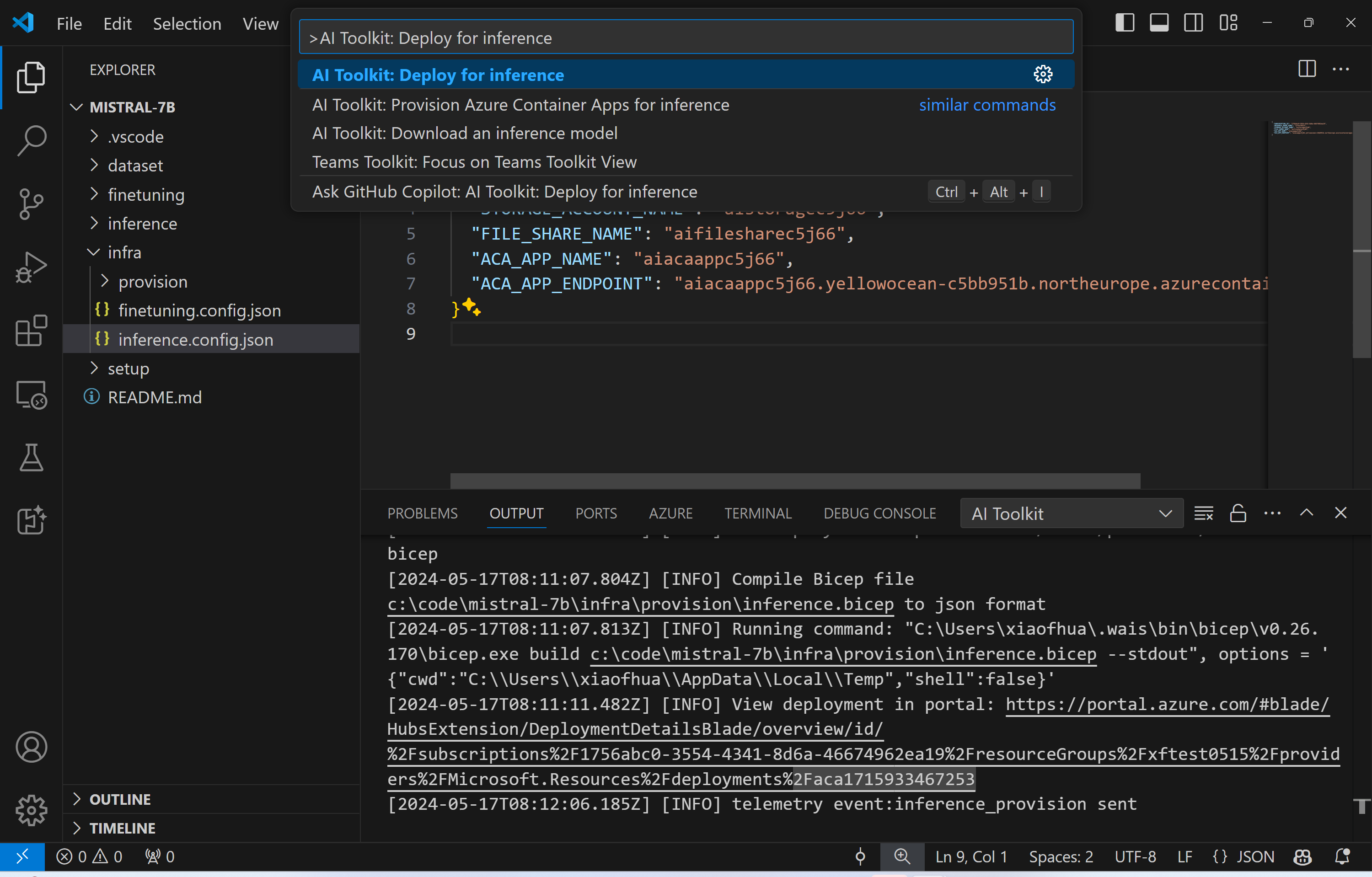 Deploy for inference
