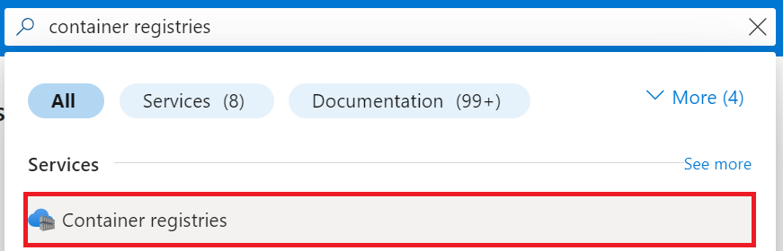 Type container registries.