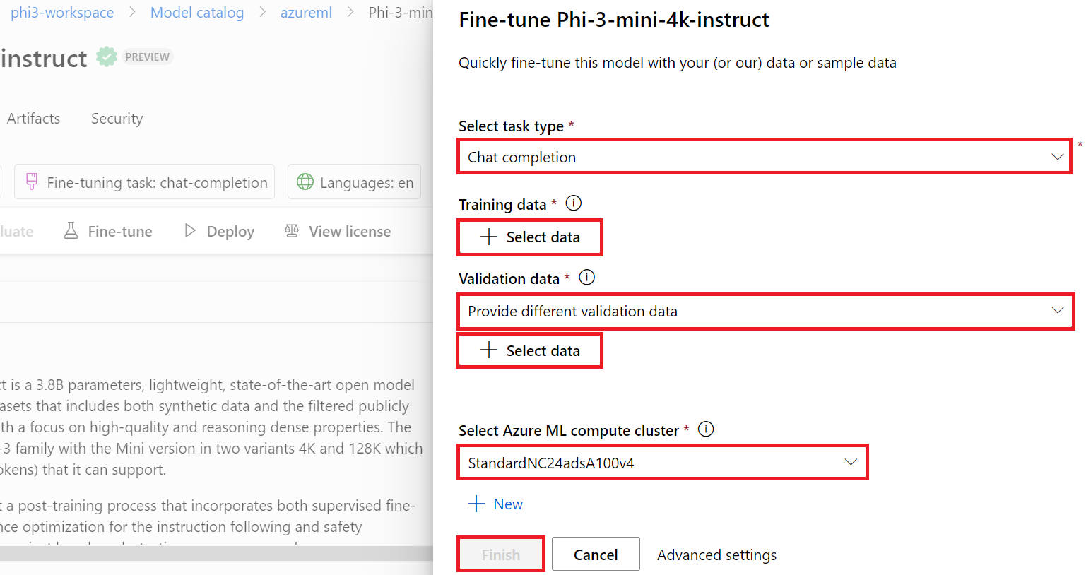 Fill fine-tuning page.