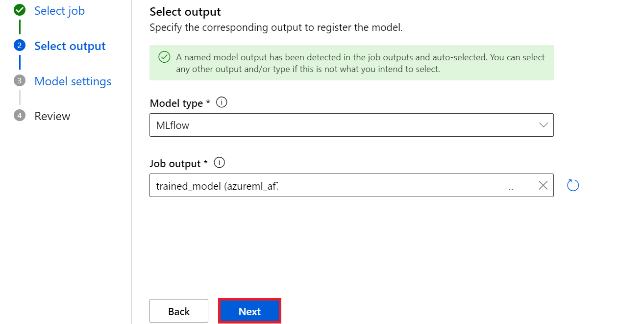Select output.