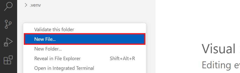 Create new file.
