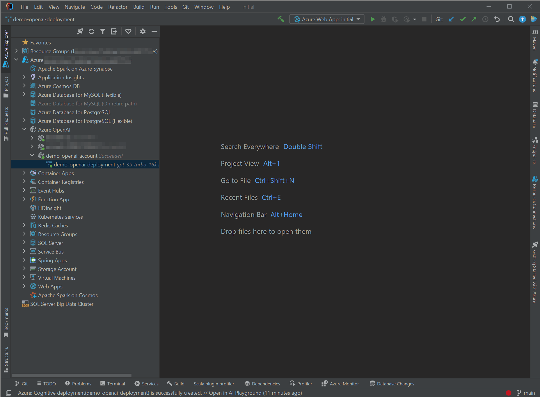 azure openai playground