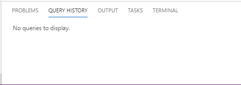 Query History tab