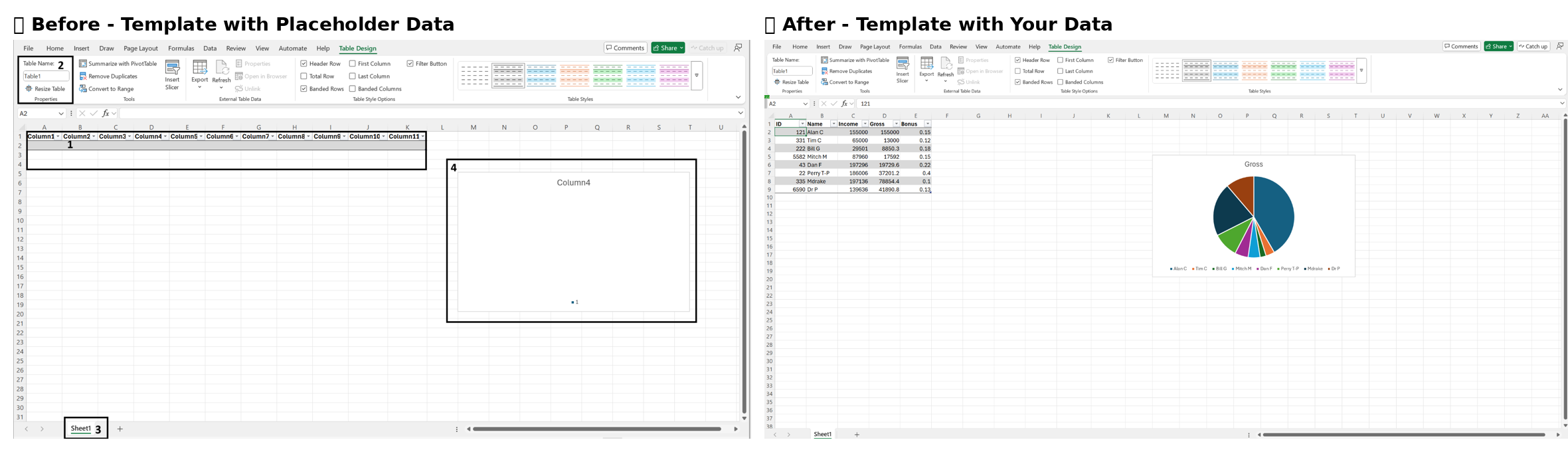 Custom Branded Excel Dashboard