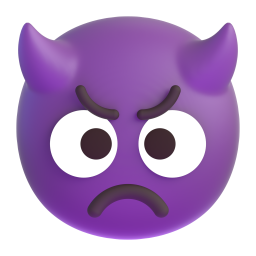 Angry Face with Horns emoji on Microsoft